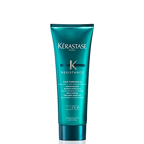 Kerastase Bain Therapiste Shampoo - Repairs Damaged Hair, Soothes Itchy Scalp - 8.5 Fl Oz