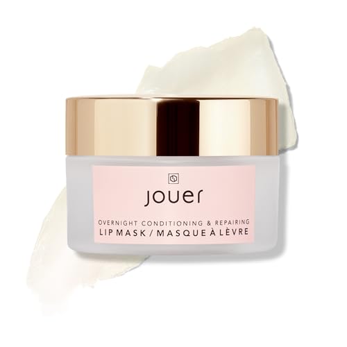 Jouer Lip Mask - Nourishing Overnight Treatment, Hydrating Jojoba & Grapeseed Oil - 0.5oz