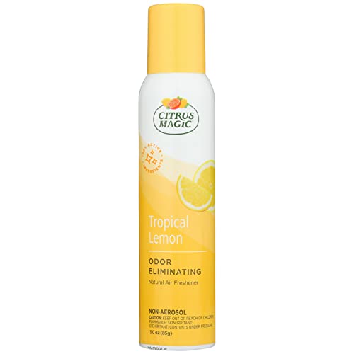 Citrus Magic Air Freshener Spray - Tropical Lemon Odor Eliminator, Pet & Kid Safe - 3oz