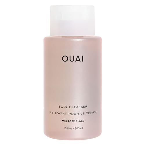 OUAI Body Wash - Hydrating Foaming Cleanser with Jojoba & Rosehip Oil - 10 Oz