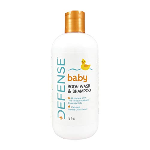 Defense Soap Baby Shampoo & Body Wash - Natural Moisturizing Formula with Tea Tree & Aloe - 12 Fl Oz