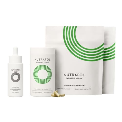 Nutrafol Women's Hair Growth Supplements & Serum - Clinically Tested, Plant-Based - 3 Month Supply