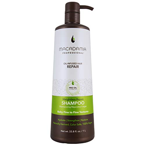 Macadamia Professional Shampoo - Weightless Hair Repair, Paraben-Free, 33.8 Fl Oz