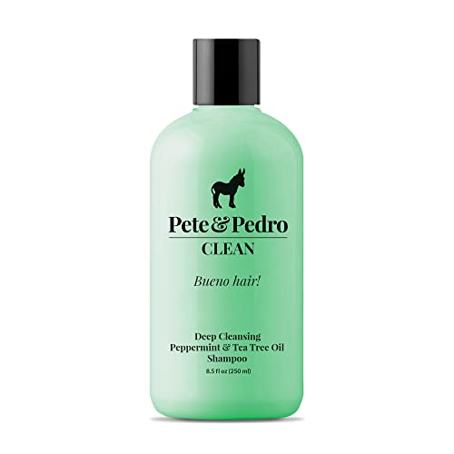 Pete & Pedro CLEAN Shampoo - Deep Cleansing with Tea Tree & Peppermint Oils - 8.5 oz