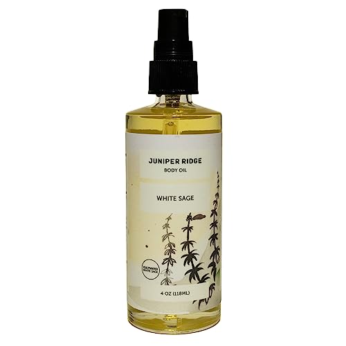 JUNIPER RIDGE White Sage Body Oil - Hydrating Formula, Preservative-Free - 4oz