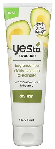 YES TO Avocado Daily Cream Cleanser - Hydrating Omega-3 & Antioxidants, Vegan - 4oz