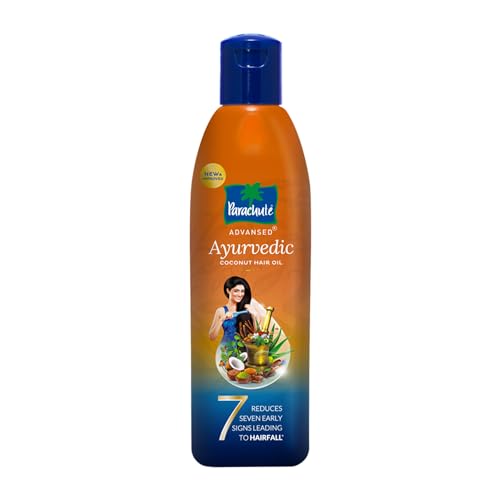 Parachute Advansed Coconut Hair Oil - Reduces Hair Fall, Nourishes with 25 Ingredients - 6.4 Fl. oz