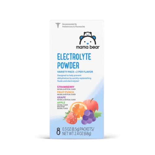 Mama Bear Electrolyte Powder Packets - Fast Hydration for All Ages, Assorted Flavors - 8 Count