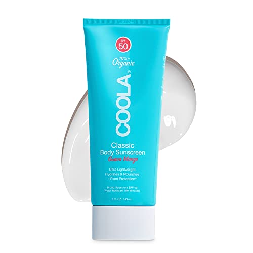 COOLA Sunscreen SPF 50 - Water Resistant, Antioxidant-Rich, Vegan, Guava Mango - 5 Fl Oz