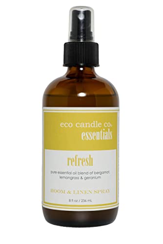 Eco Candle Co. Room & Linen Spray - Refreshing Essential Oil Blend, Recycled Glass - 8 fl. oz.