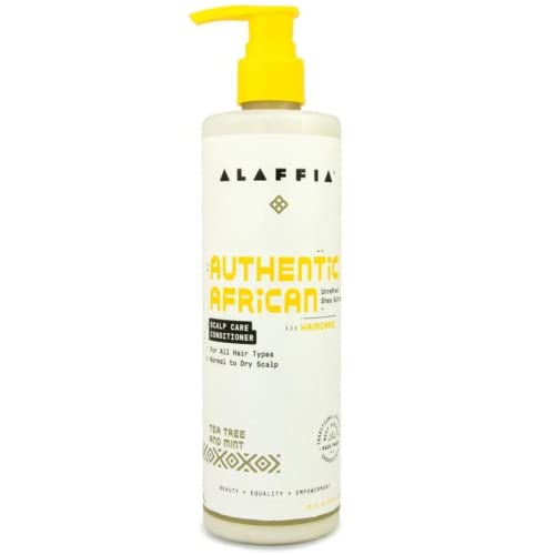 Alaffia Scalp Care Conditioner - Soothes Dry Scalp, Tea Tree & Mint, Fair Trade - 12 Fl Oz