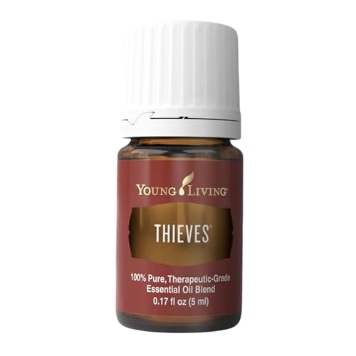 Young Living Thieves Essential Oil - Air Purifier, Refreshing Aroma with Rosemary & Lemon - 5ml