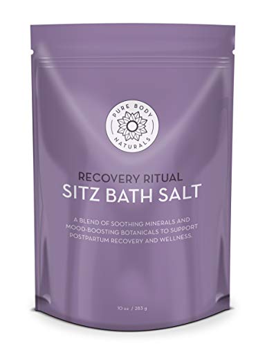 Pure Body Naturals Sitz Bath Salt - Aids Postpartum Recovery & Hemorrhoid Relief - 10oz