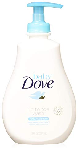 Dove Baby Shampoo & Body Wash - Retains Natural Moisture, Hypoallergenic, Tear-Free - 13oz (6 Pack)