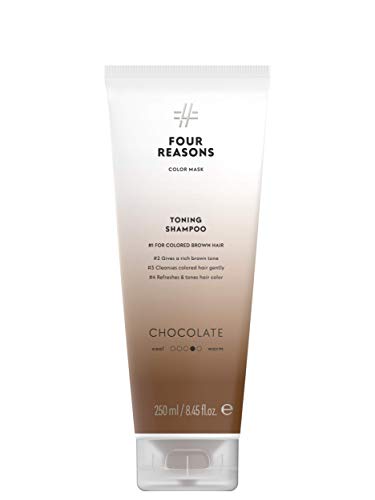 FOUR REASONS Hair Toner - Vegan, Sulfate-Free Color Enhancer for Vibrant Brown Hair - 8.45 Fl Oz