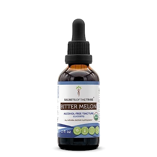 Secrets of the Tribe Bitter Melon Herbal Supplement - USDA Organic, Alcohol-Free Drops - 2 oz