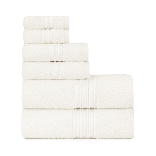 Briarwood Home Towel Set - Ultra Soft, Highly Absorbent, OEKO-TEX Certified - 6 Pieces, Cloud Dancer