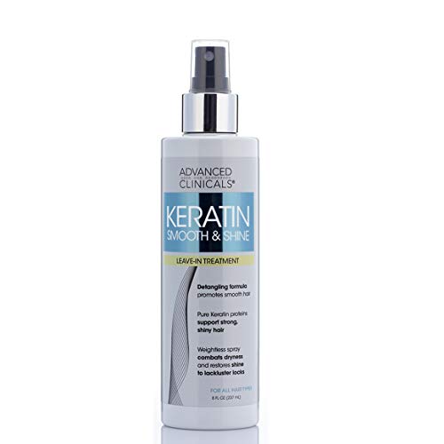 Advanced Clinicals Hair Care Set - Detangles, Nourishes & Strengthens with Keratin, 8 Fl Oz