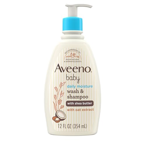 Aveeno Baby 2-in-1 Shampoo & Body Wash - Moisturizing Oat & Shea Butter, Gentle Coconut Scent - 12oz