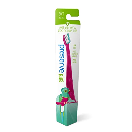 Preserve Kids Toothbrushes - Soft Bristles for Ages 2-8, Supports Wildlife - Pack of 6