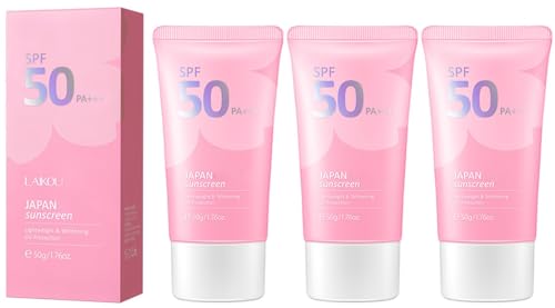 Japan Sunscreen SPF 50 - Advanced UVA/UVB Protection, Moisturizing Cherry Blossom Extract - 50g