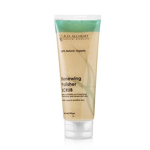 RD Alchemy Face Scrub - Brightening Exfoliator with Jojoba Beads & AHAs for Radiant Skin - 4.3 oz