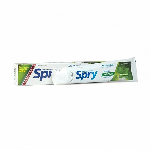 Spry Xylitol Toothpaste - Whitening & Moisturizing, Natural Spearmint Flavor - 5oz