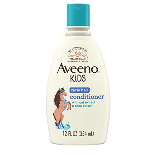 Aveeno Kids Curly Hair Conditioner - Nourishing Oat & Shea Butter, Gentle on Kids' Hair - 12 fl. oz