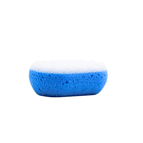 MartiniSPA Dual Action Bath Sponge - Exfoliating & Cleansing, Latex-Free, 2-Pack, Blue