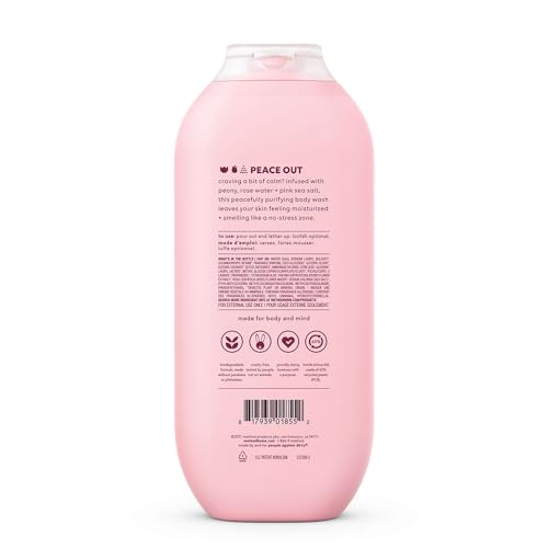 Method Body Wash - Moisturizing Peony & Rose Water, Biodegradable, 65% Recycled Plastic - 18oz