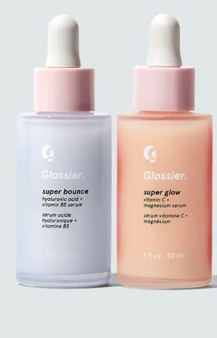 Glossier Face Serum Duo - Hydrating & Nourishing, Natural Ingredients, Lightweight - 2x30ml