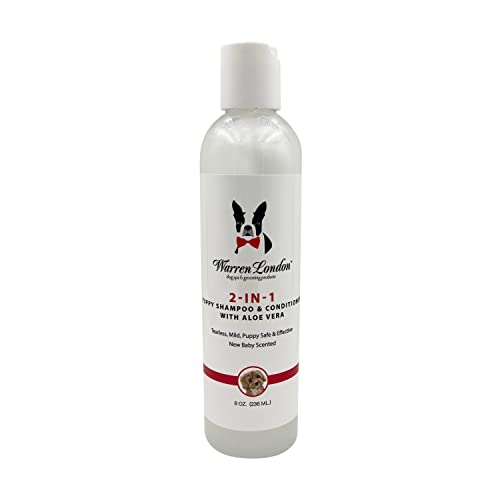 Warren London 2in1 Dog Shampoo & Conditioner - Tearless, Moisturizing Aloe & Shea Butter - 8oz