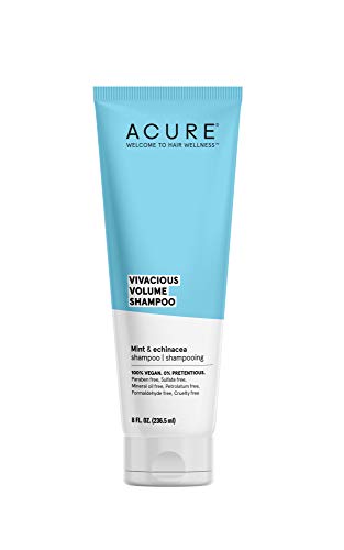 Acure Vivacious Volume Shampoo - Boosts Volume & Hydration, Mint & Echinacea Infusion - 8 Fl Oz