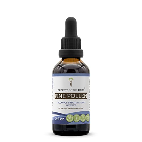 Secrets of the Tribe Pine Pollen Tincture - High Potency, Alcohol-Free, 100% Natural - 2 FL OZ