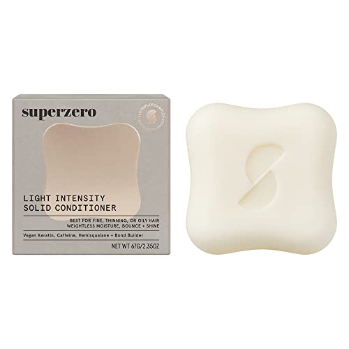 SUPERZERO Fine Hair Conditioner Bar - Boosts Shine & Softness, Vegan Keratin - 2.35 oz