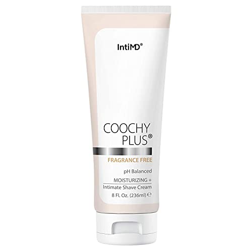 Coochy Plus Shaving Cream - Rash-Free, Prevents Razor Burns & Bumps - Fragrance Free, 8oz