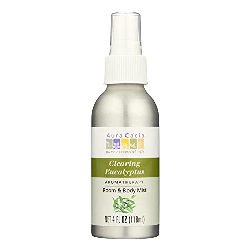 Aura Cacia Body Mist - Energizing Eucalyptus & Sweet Orange, 100% Pure Essential Oils - 4oz