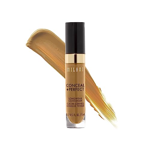 Milani Conceal + Perfect Longwear Concealer - Covers Dark Circles & Blemishes, Vegan - 0.17 Fl. Oz.