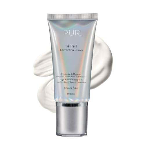 PUR Beauty 4-in-1 Correcting Primer - Hydrating, Redness Reducer with Probiotics - 1 Fl Oz