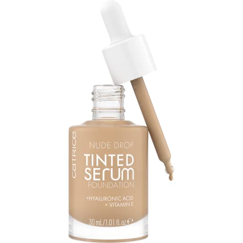 Catrice Nude Drop Tinted Serum Foundation - Hydrating, Buildable Coverage, Vegan - 30ml