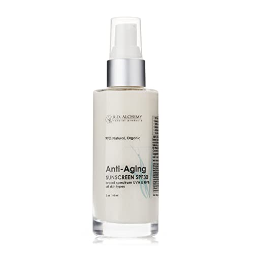 RD Alchemy Face Sunscreen - 99% Natural Anti-Aging SPF, Mineral Protection - 2 oz