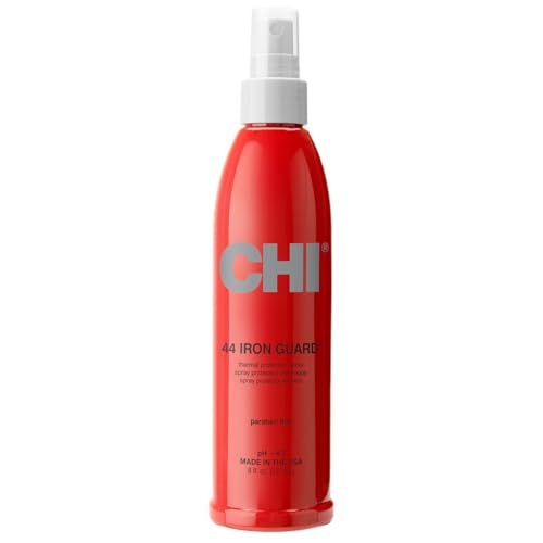 CHI 44 Iron Guard Thermal Protection Spray - Nourishing Heat Barrier, Tames Frizz - 8 Oz