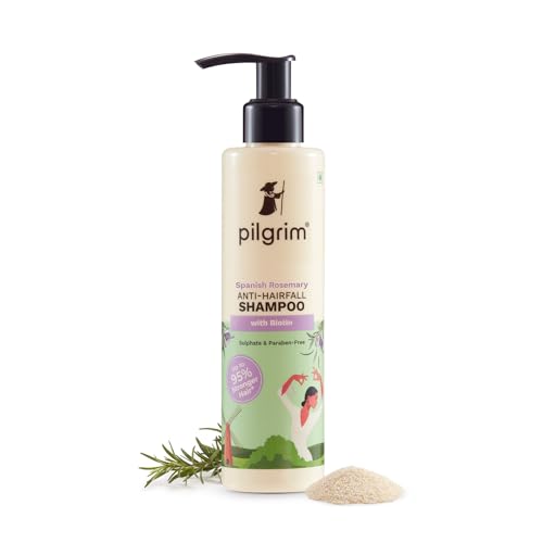 Pilgrim Rosemary & Biotin Shampoo - Reduces Hair Loss, Strengthens & Smoothens - 6.76 Fl Oz