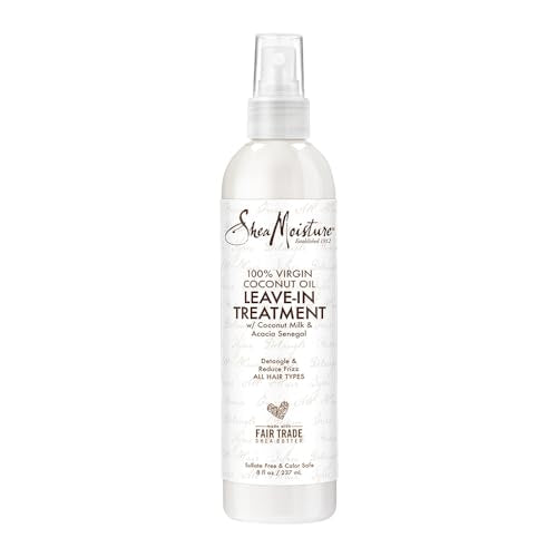 SheaMoisture Leave-in Conditioner - Softens & Detangles, Silicone-Free, 8oz with Coconut Oil