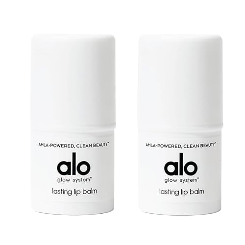 Alo Lasting Lip Balm - Intense Hydration for Soft Lips, Hypoallergenic & Vegan - 0.15 Oz (2 Pack)