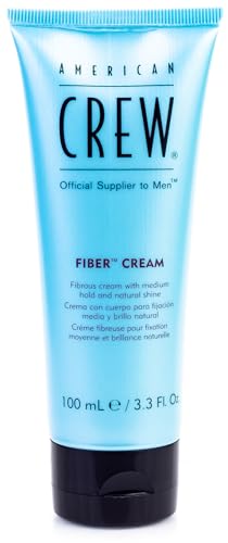 American Crew Men's Fiber Cream - Medium Hold, Natural Shine, Moisturizing Hair Gel - 3.3oz
