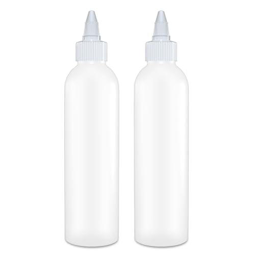 BRIGHTFROM 6oz Squeeze Bottles - Leak-Proof, BPA-Free, Reusable for Condiments & Crafts - 2 Pack