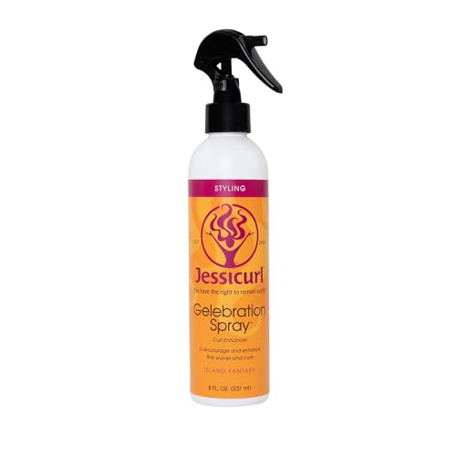 Jessicurl Gelebration Spray - Enhances Fine Curls, Flaxseed Extract, Vegan - 8 Fl oz