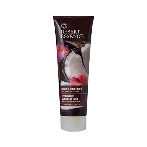 Desert Essence Coconut Conditioner - Nourishes Dry Hair, Smooths Frizz, 8 fl oz - Organic Oils