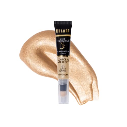 Milani Liquid Highlighter - Buildable Luminosity, PETA Certified, Targeted Applicator - Lunar